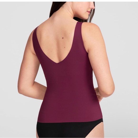 Honey love honeylove LiftWear Tank With Built In Bra shapewear fig purple 1X - Picture 2 of 8